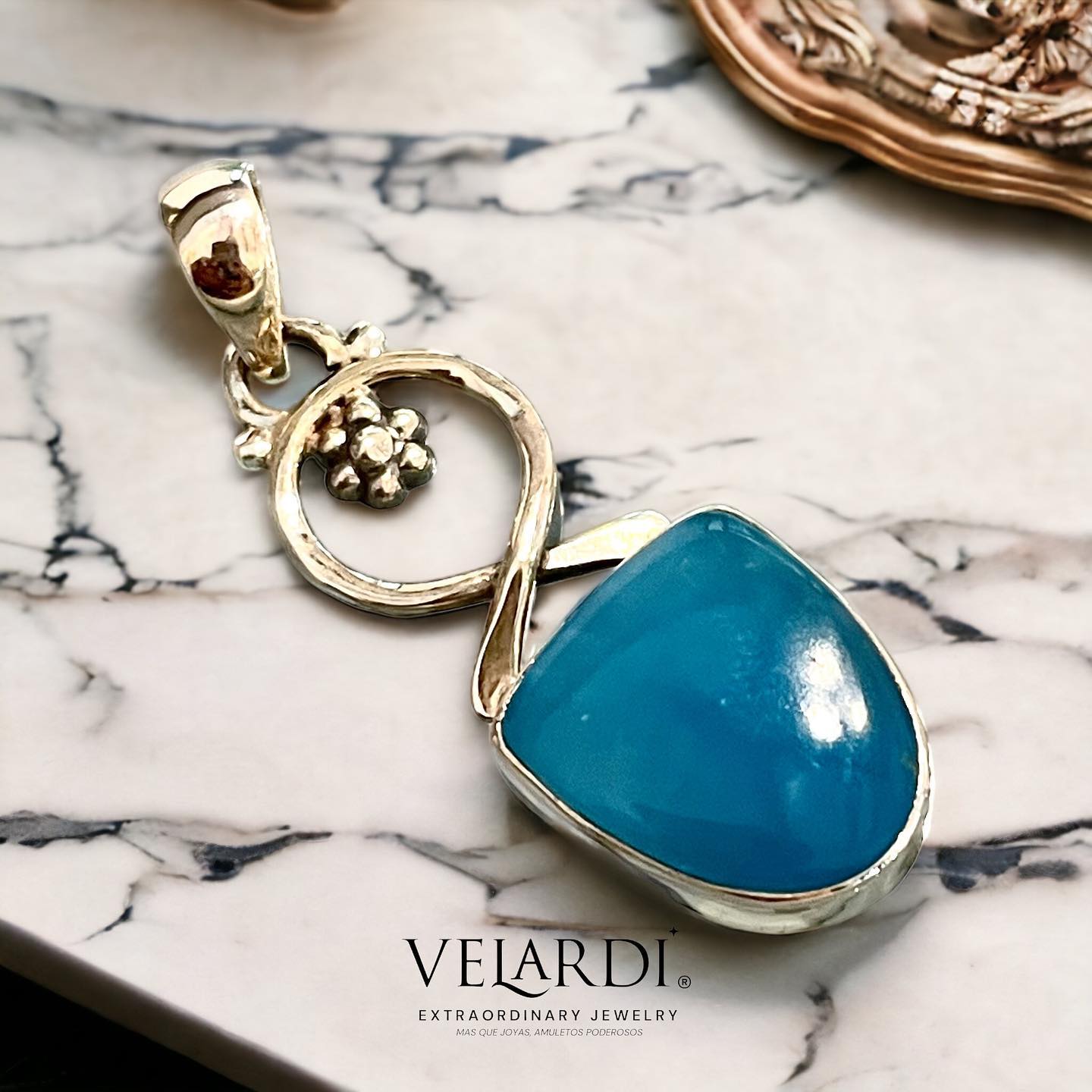 Colgante de Smithsonita - Ofelia - Plata 925 - Joyas Velardi