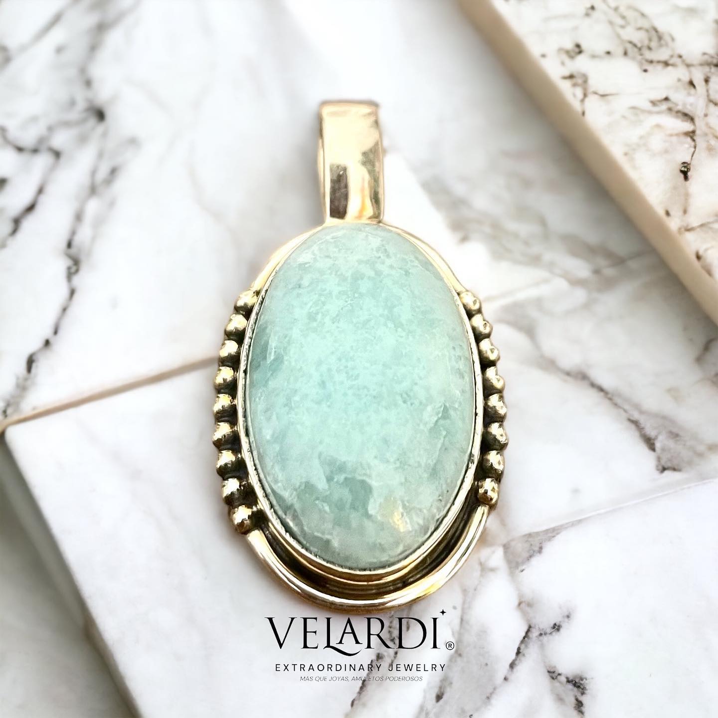 Colgante Thalassa – Amazonita Paraíba en Plata 925 - Joyas Velardi