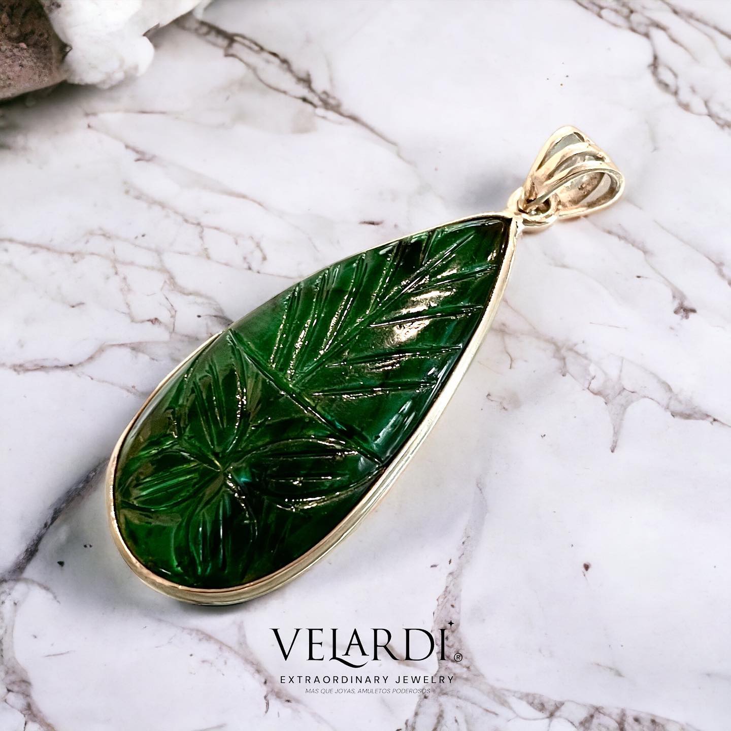 Colgante de labradorita verde Plata 925 - Joyas Velardi