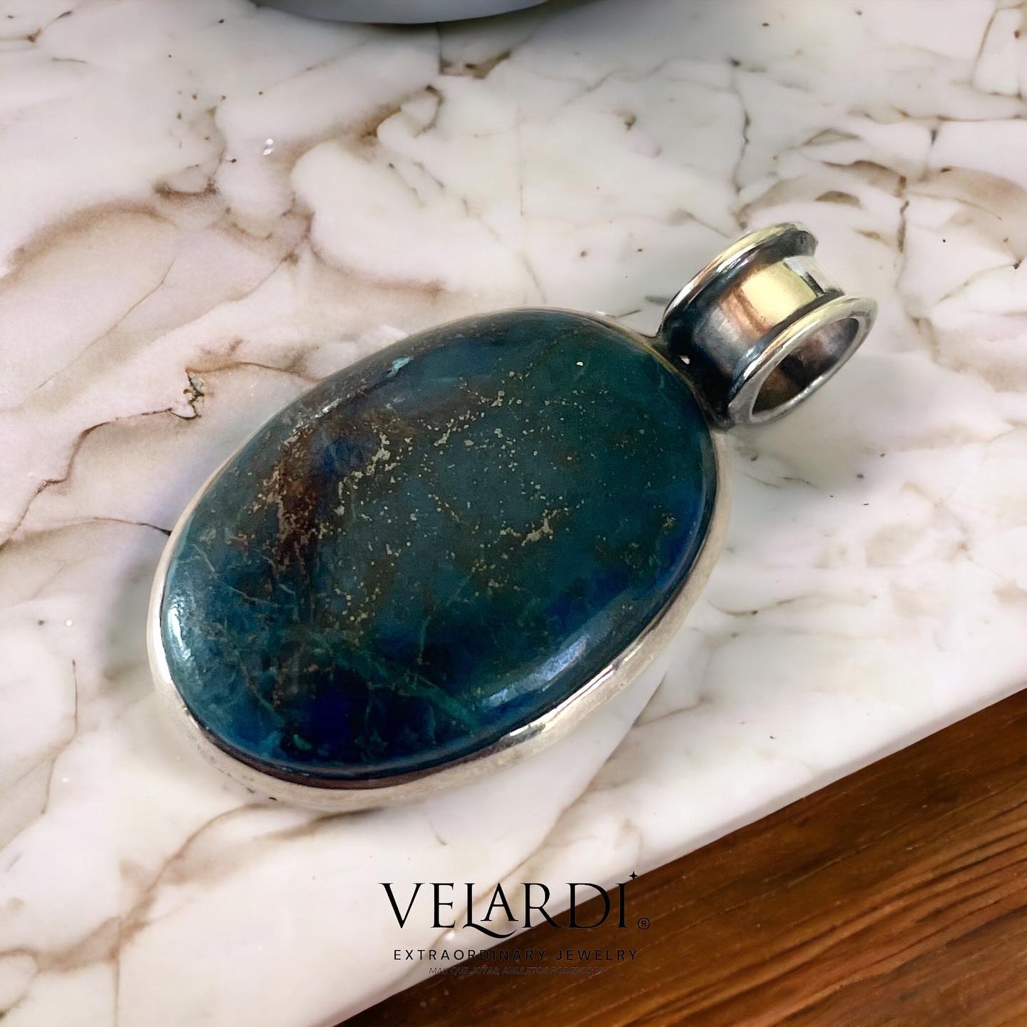 Colgante Themis – Shattuckita Premium de EE.UU. en Plata 925 - Joyas Velardi