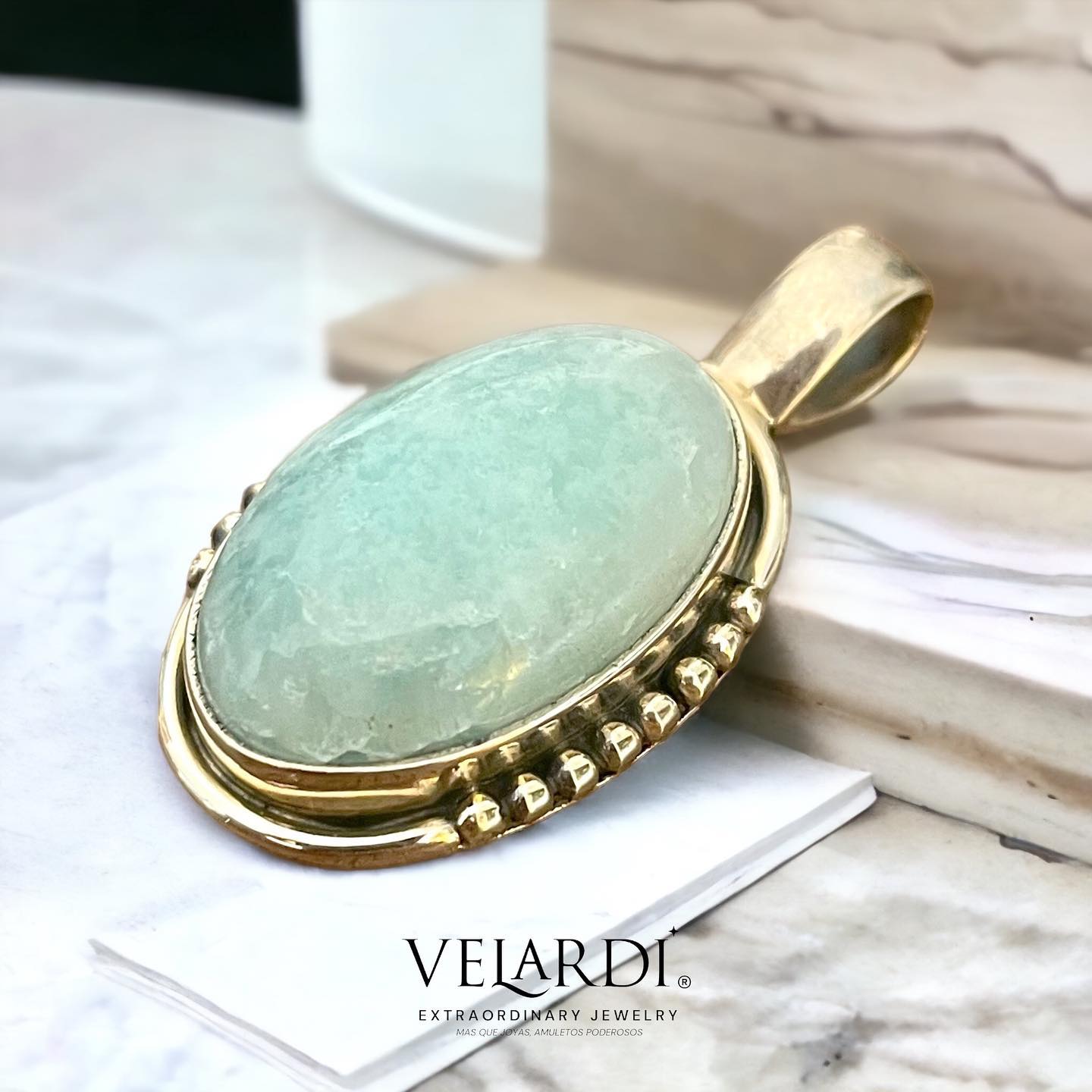 Colgante Thalassa – Amazonita Paraíba en Plata 925 - Joyas Velardi