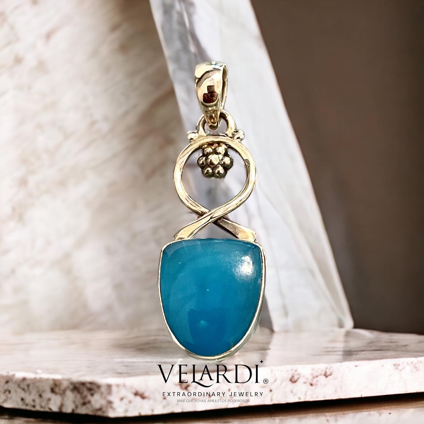 Colgante de Smithsonita - Ofelia - Plata 925 - Joyas Velardi