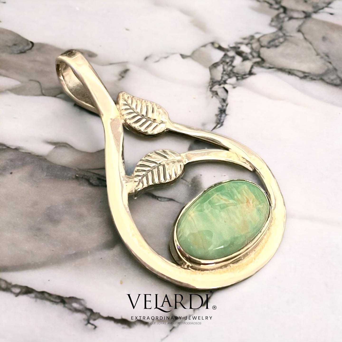 Colgante de Variscita Australiana Plata 925 - Joyas Velardi