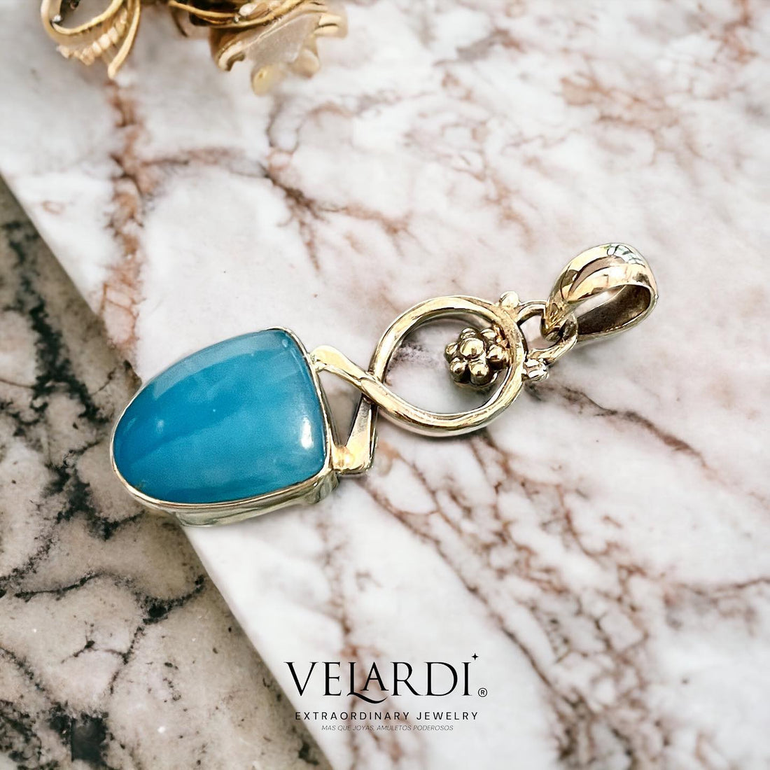 Colgante de Smithsonita - Ofelia - Plata 925 - Joyas Velardi