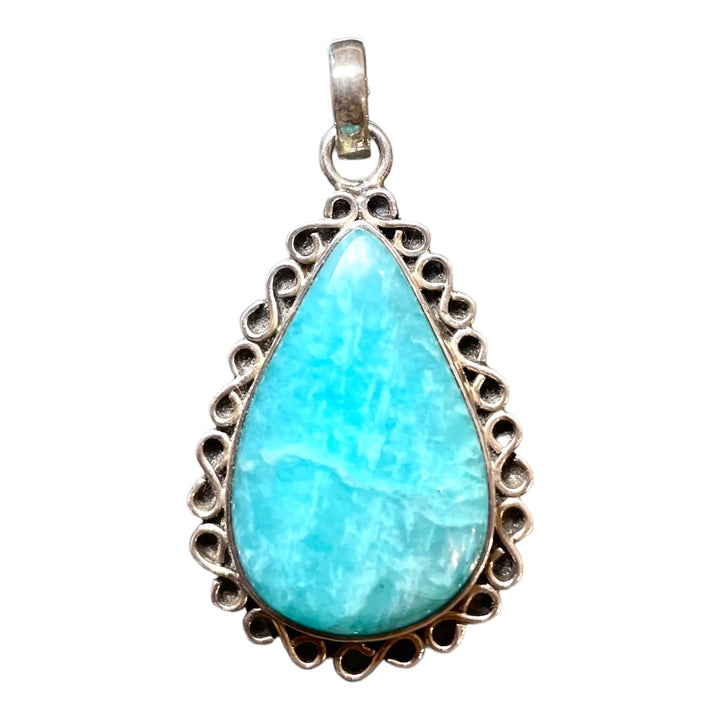 Colgante Amazonita Paraiba en Plata 925