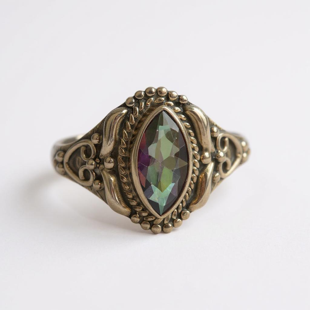 Anillo Lilith – Plata 925 & Topacio Místico - Joyas Velardi