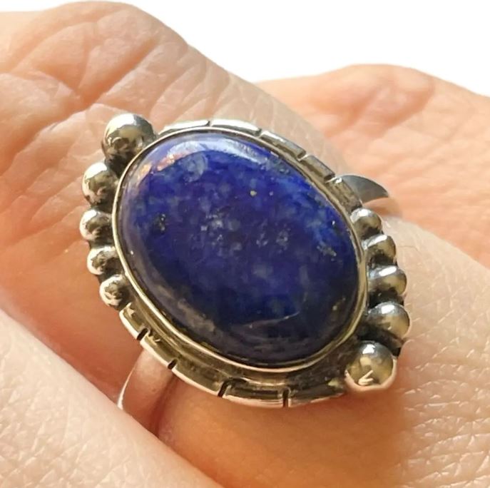 Anillo Lapislazuli de Afganistan Premium Plata - Joyas Velardi