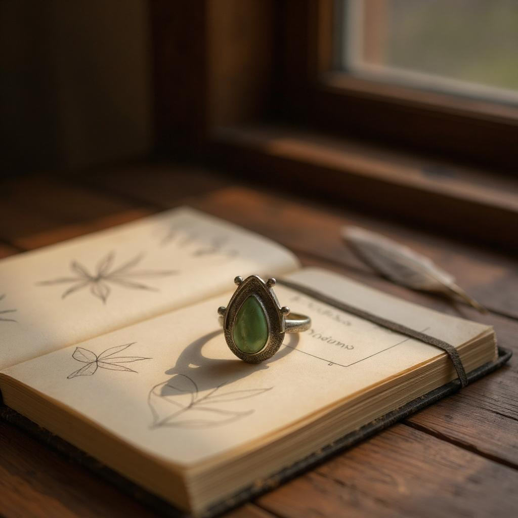 Anillo Sylvaë Variscita y Plata - Joyas Velardi