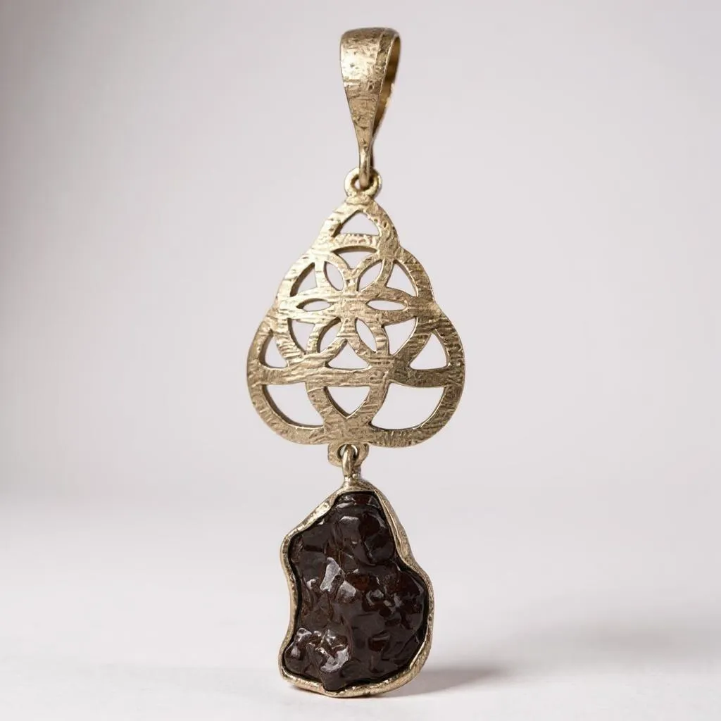 Colgante De meteorito Plata 925 - Joyas Velardi