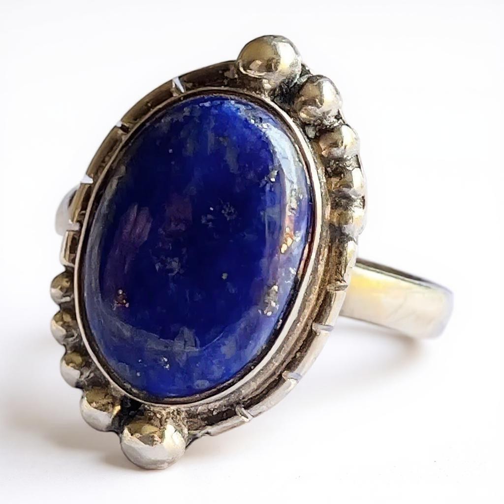 Anillo Lapislazuli de Afganistan Premium Plata - Joyas Velardi