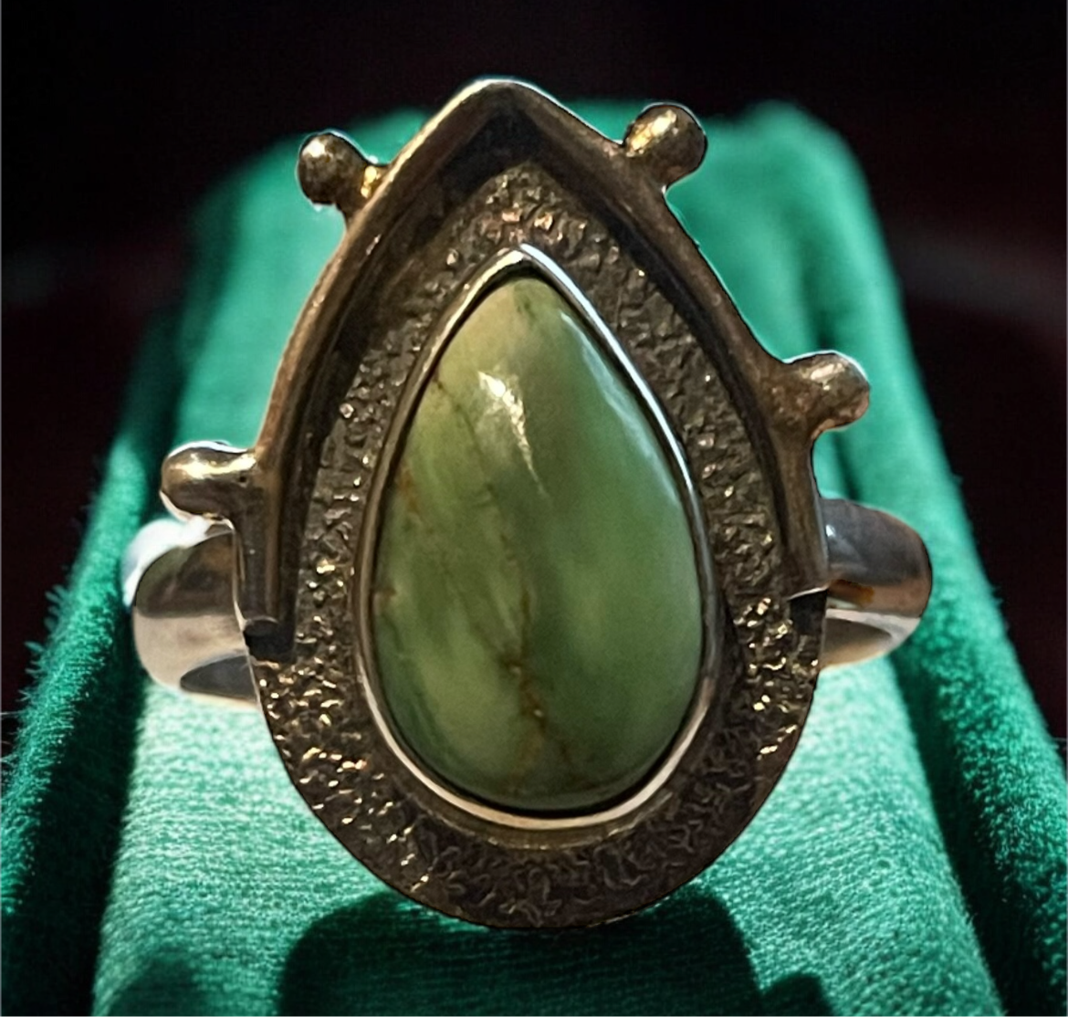 Anillo Sylvaë Variscita y Plata - Joyas Velardi