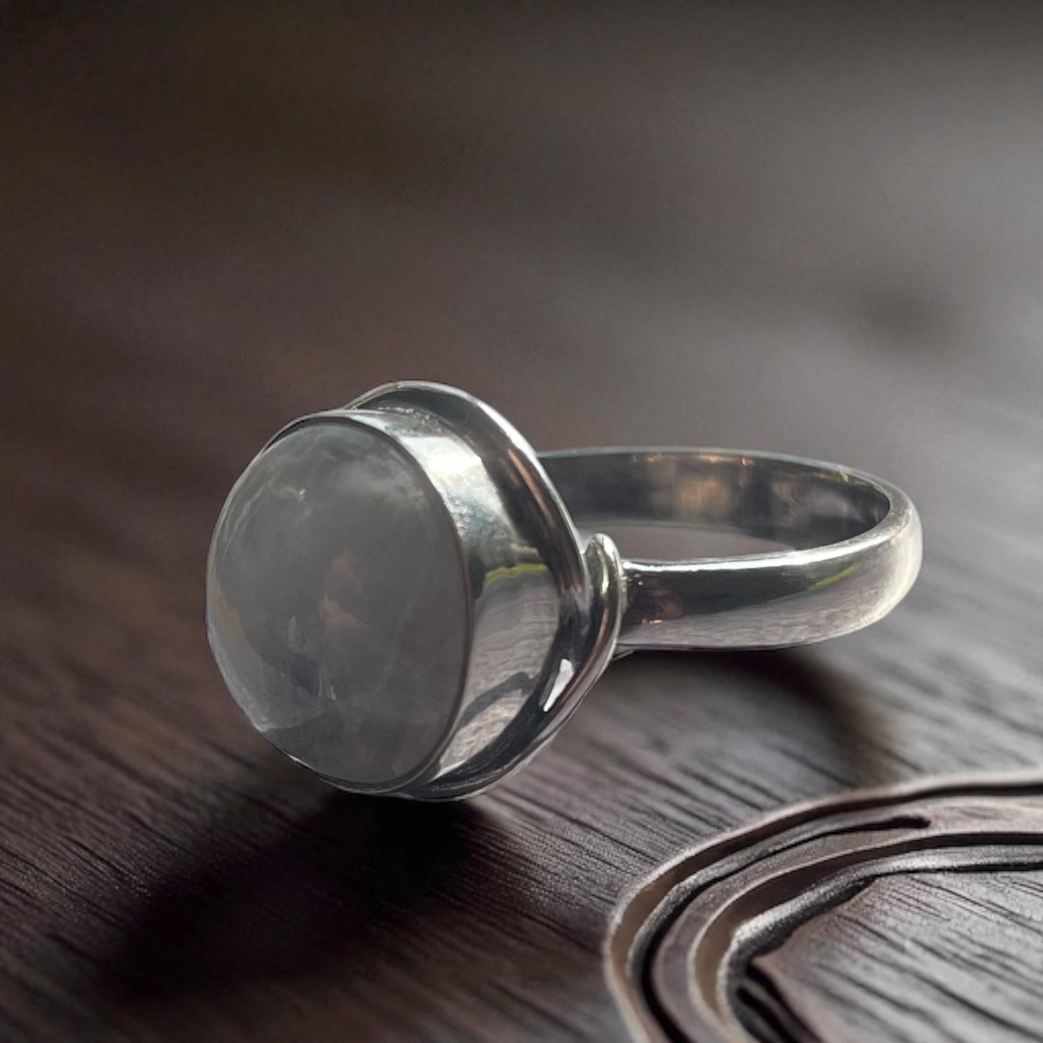 Anillo Piedra luna arcoíris de la India Plata 925 - Isil