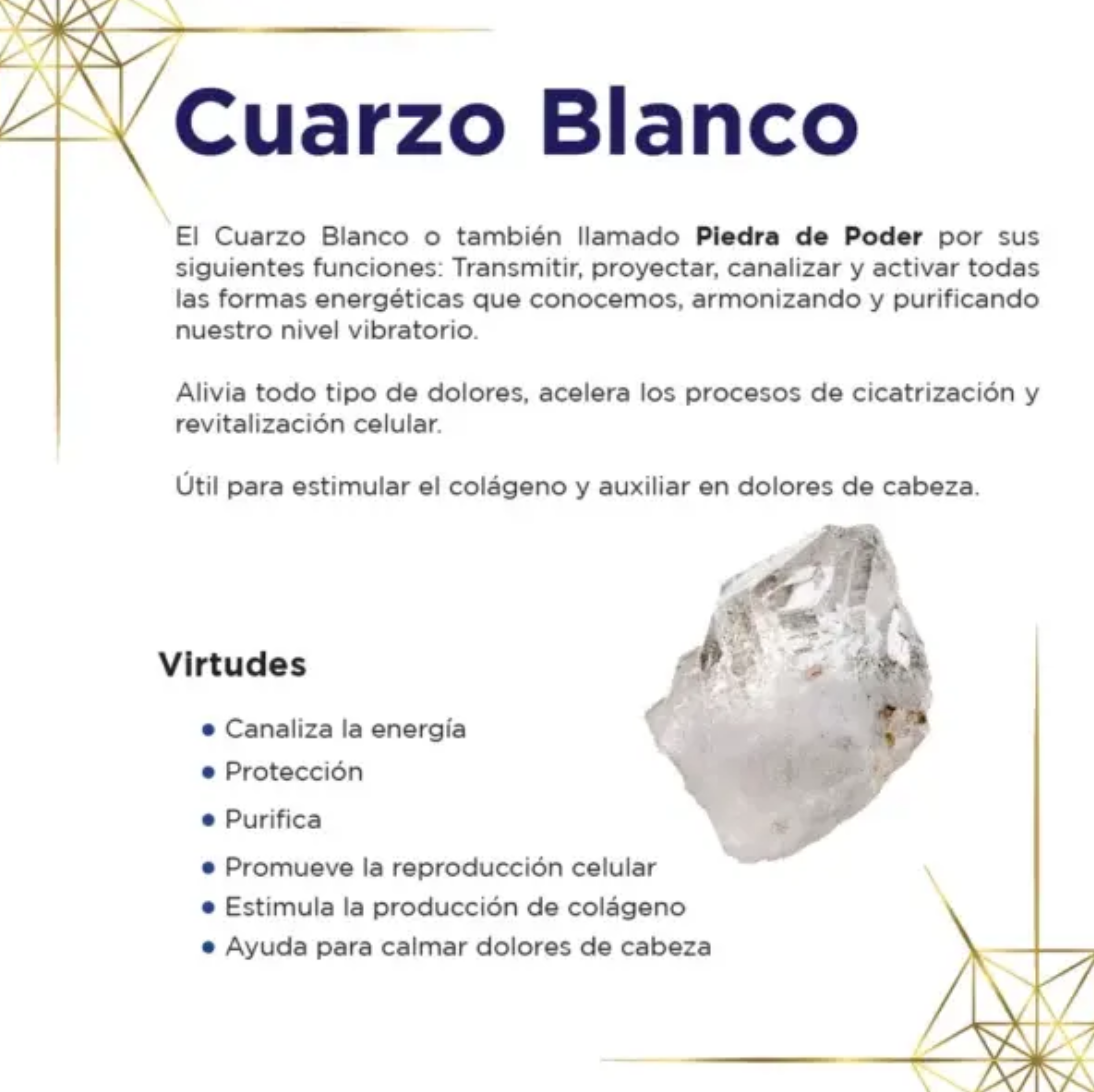 Collar gota de cuarzo blanco enchapado en oro 18K