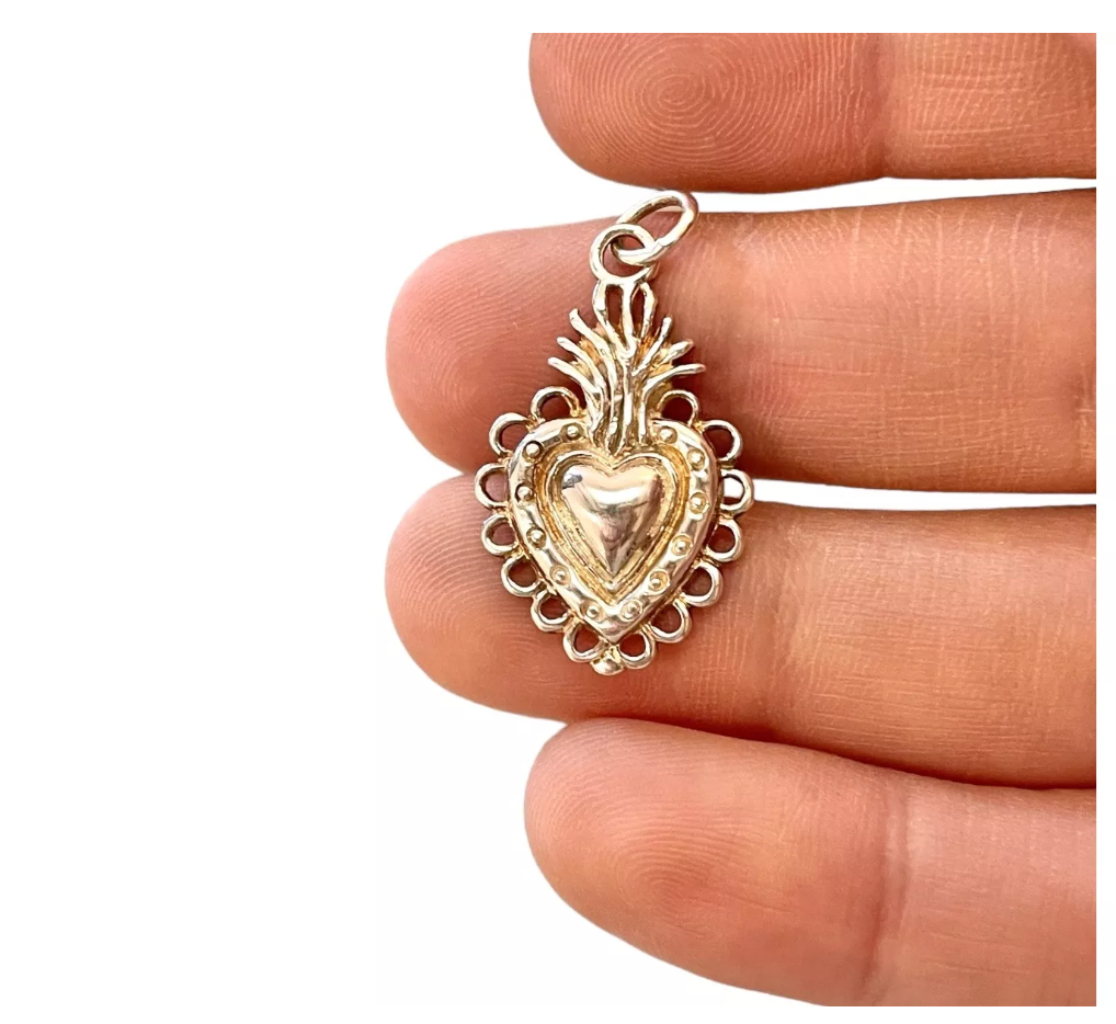 Colgante Corazon Detente en Plata 925