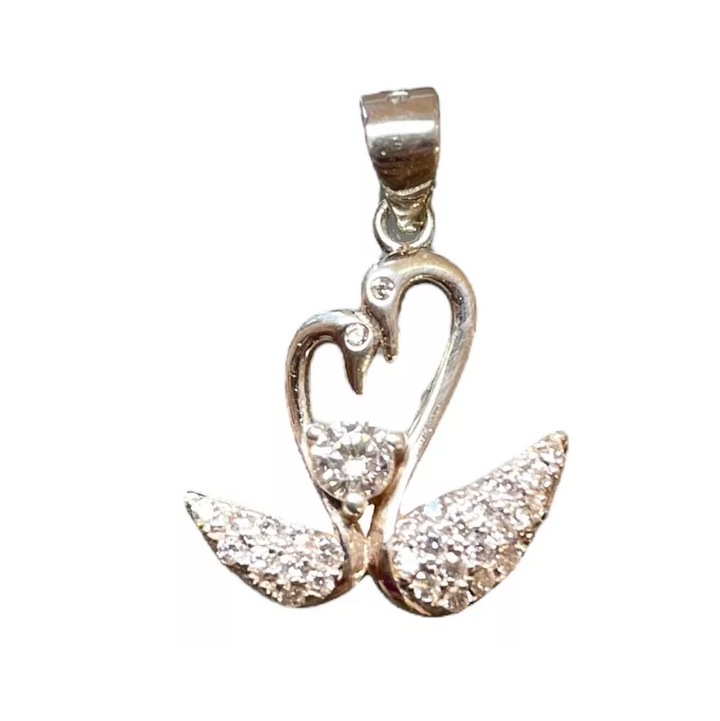 Colgante Cisnes Amor Circones en Plata 925