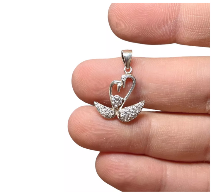 Colgante Cisnes Amor Circones en Plata 925