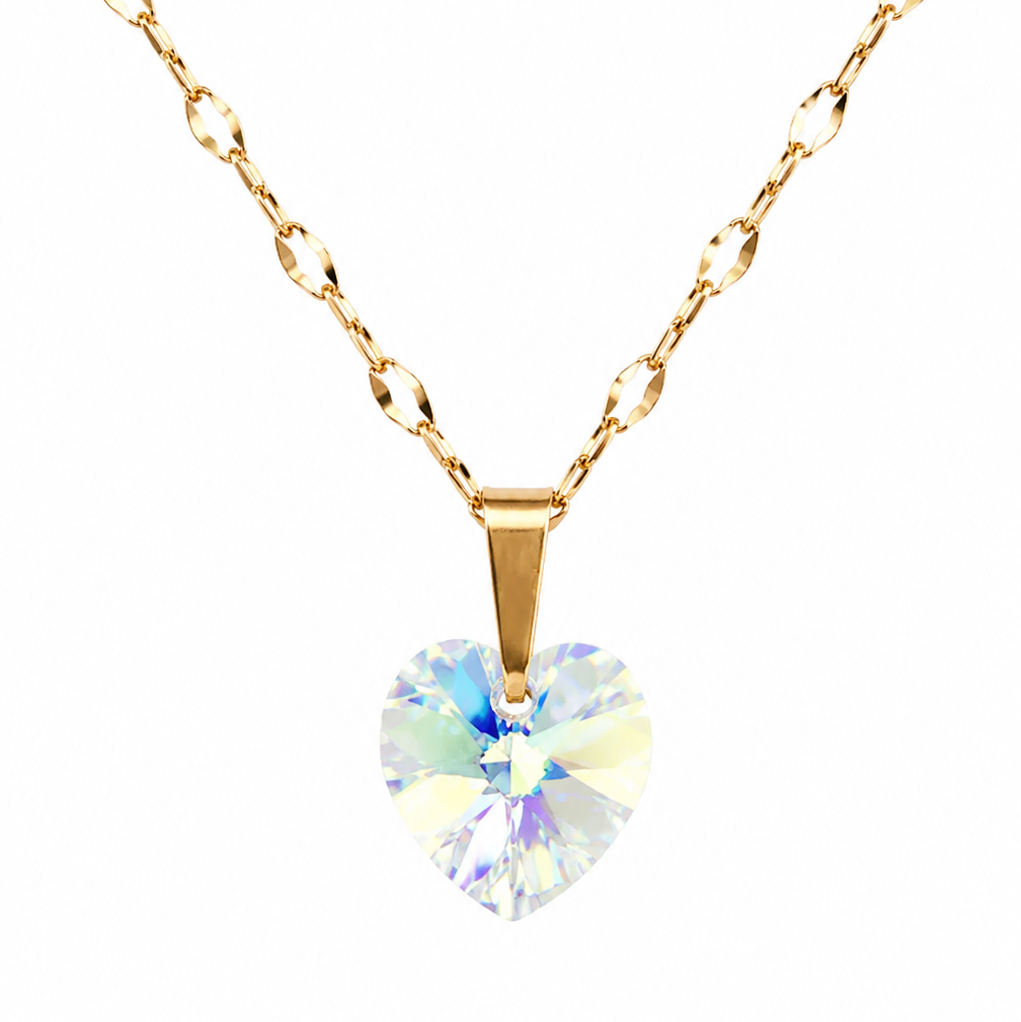 Collar corazon cristal austriaco 10mm