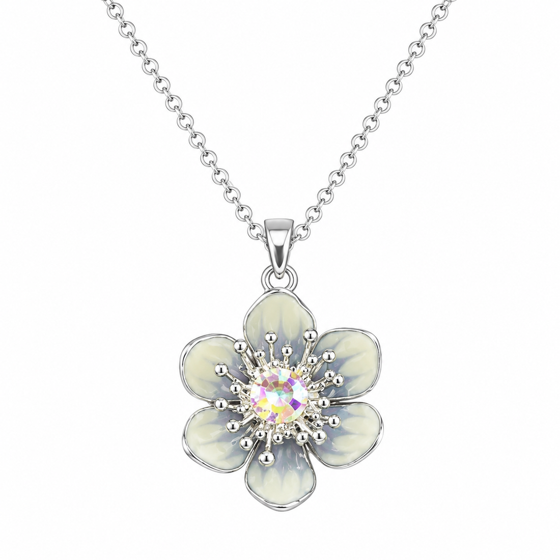 Collar flor cristal austriaco