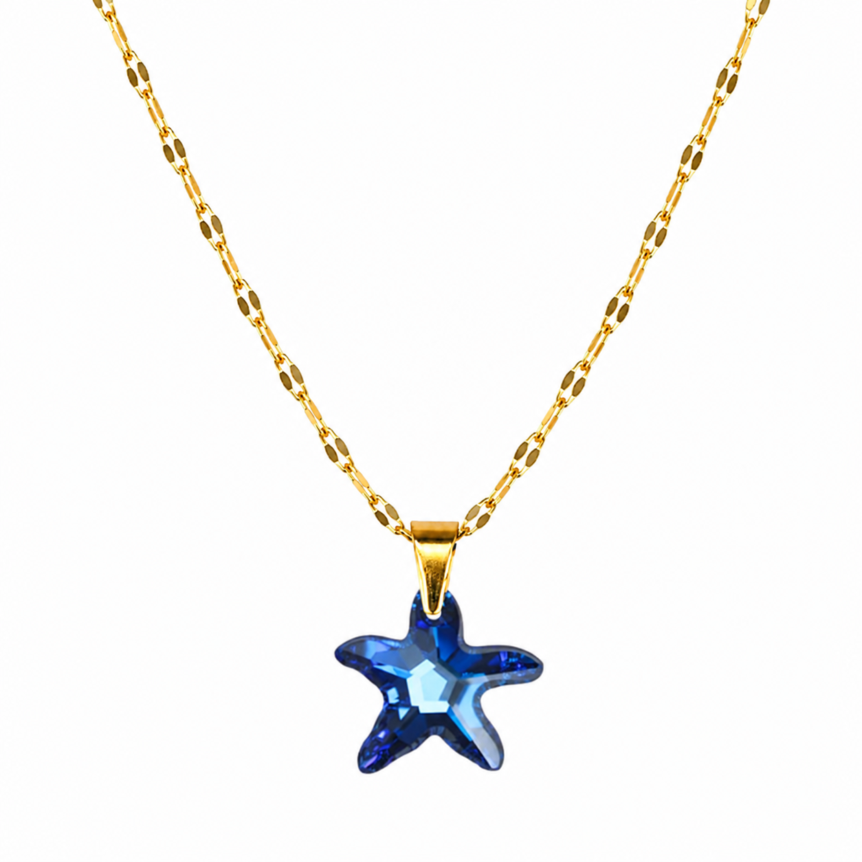 Collar estrella de mar enchapado en oro 18k