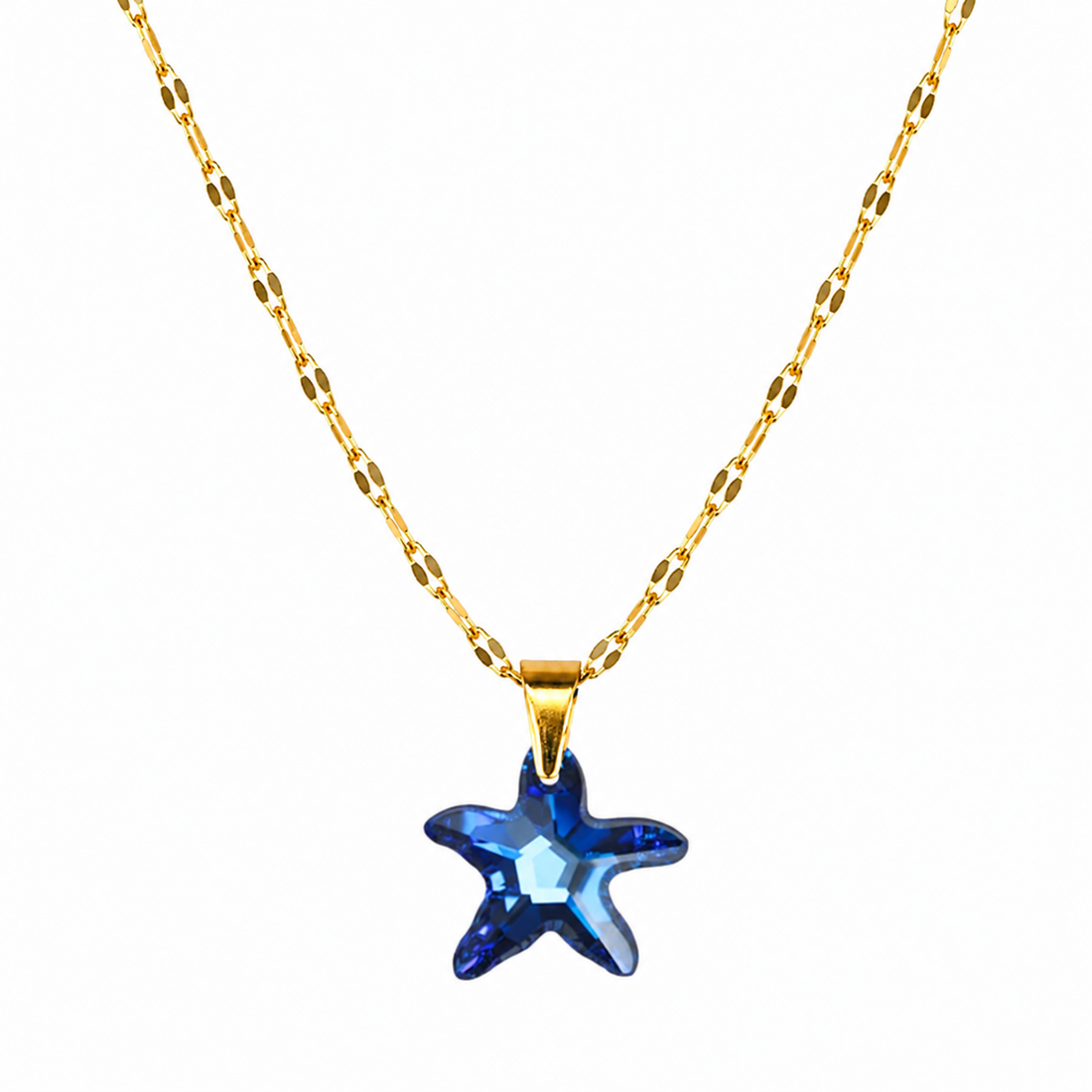 Collar estrella de mar enchapado en oro 18k