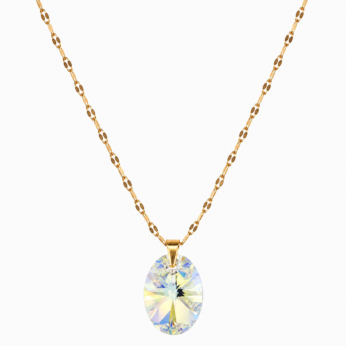 Collar Grand Oval enchapado en oro 18K