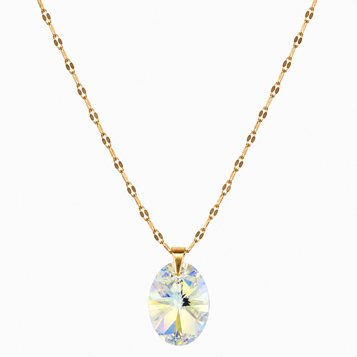 Collar Grand Oval enchapado en oro 18K