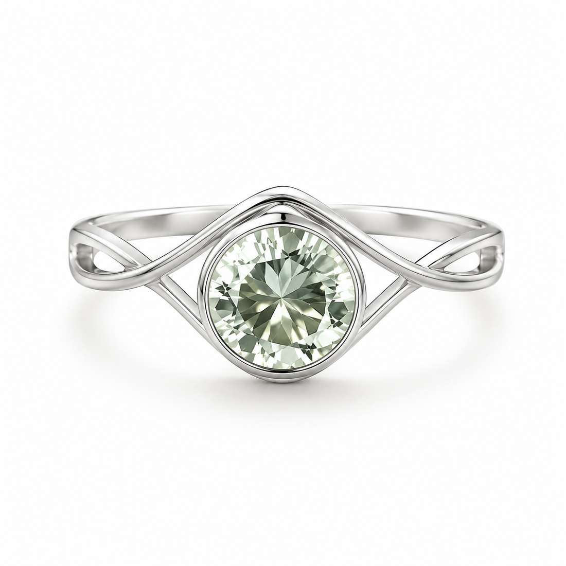 Anillo Elowen – Prasiolita Natural en Plata 925