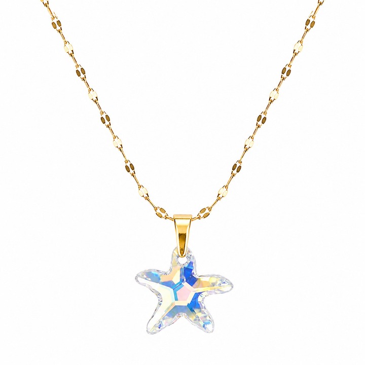 Collar estrella de mar enchapado en oro 18k