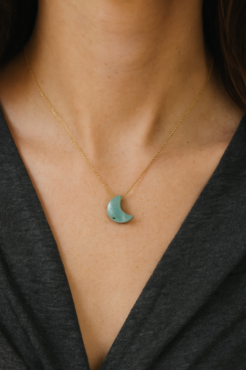 Collar media luna de Amazonita Velardi