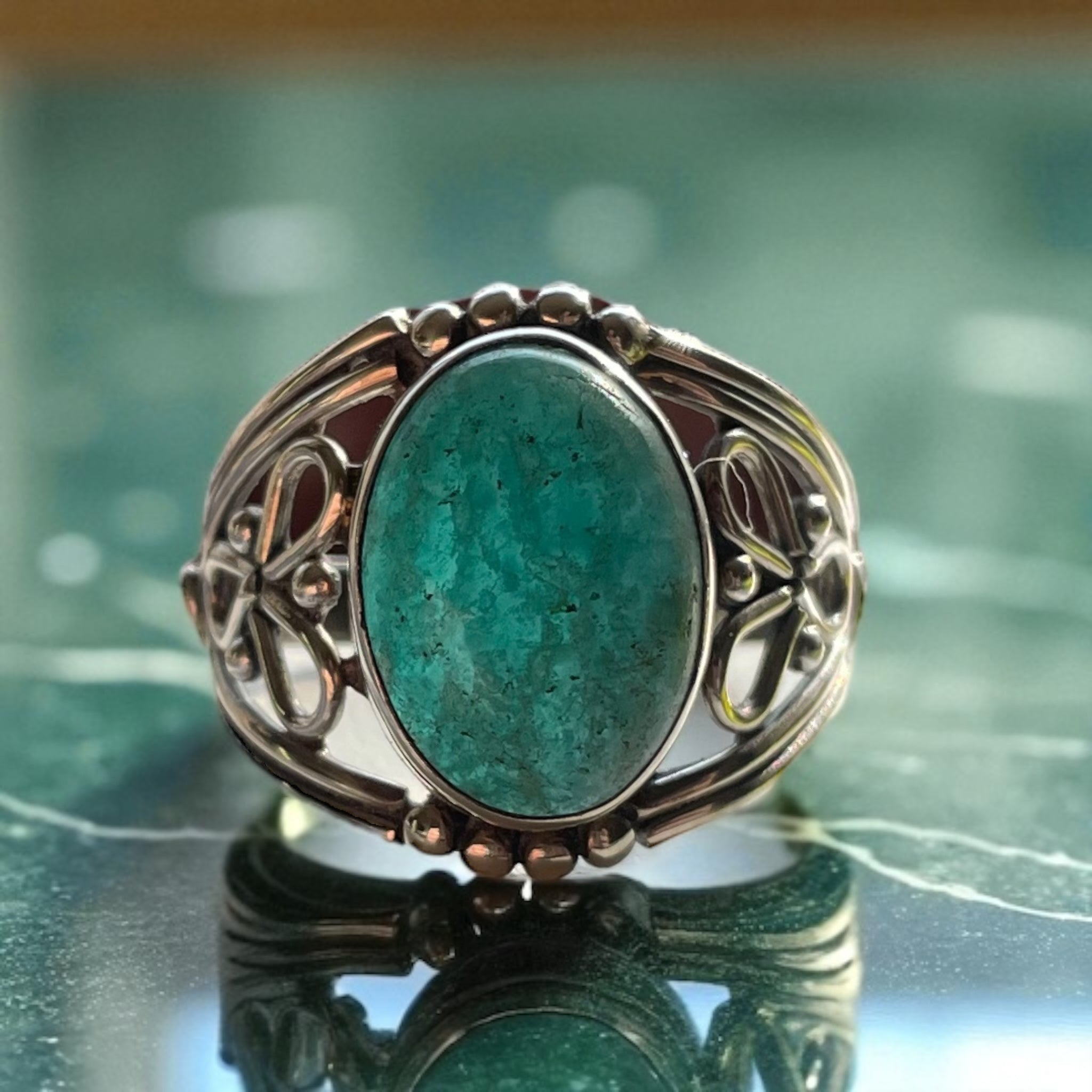 Anillo Amazonita Paraiba Plata 925 - Lily