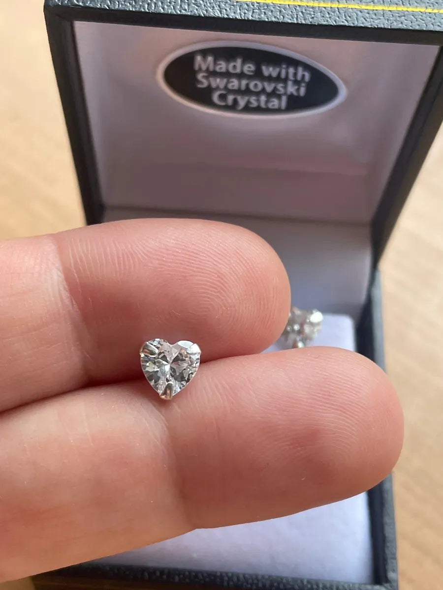 Aros Punto de Luz Corazon Plata 925