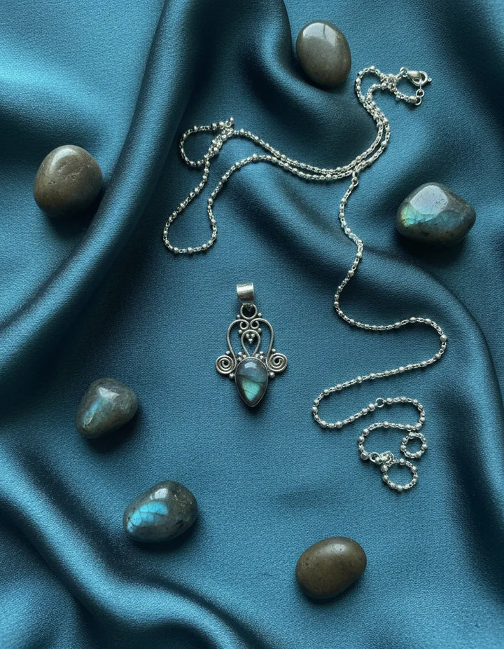 Colgante Labradorita de Finlandia Plata 925