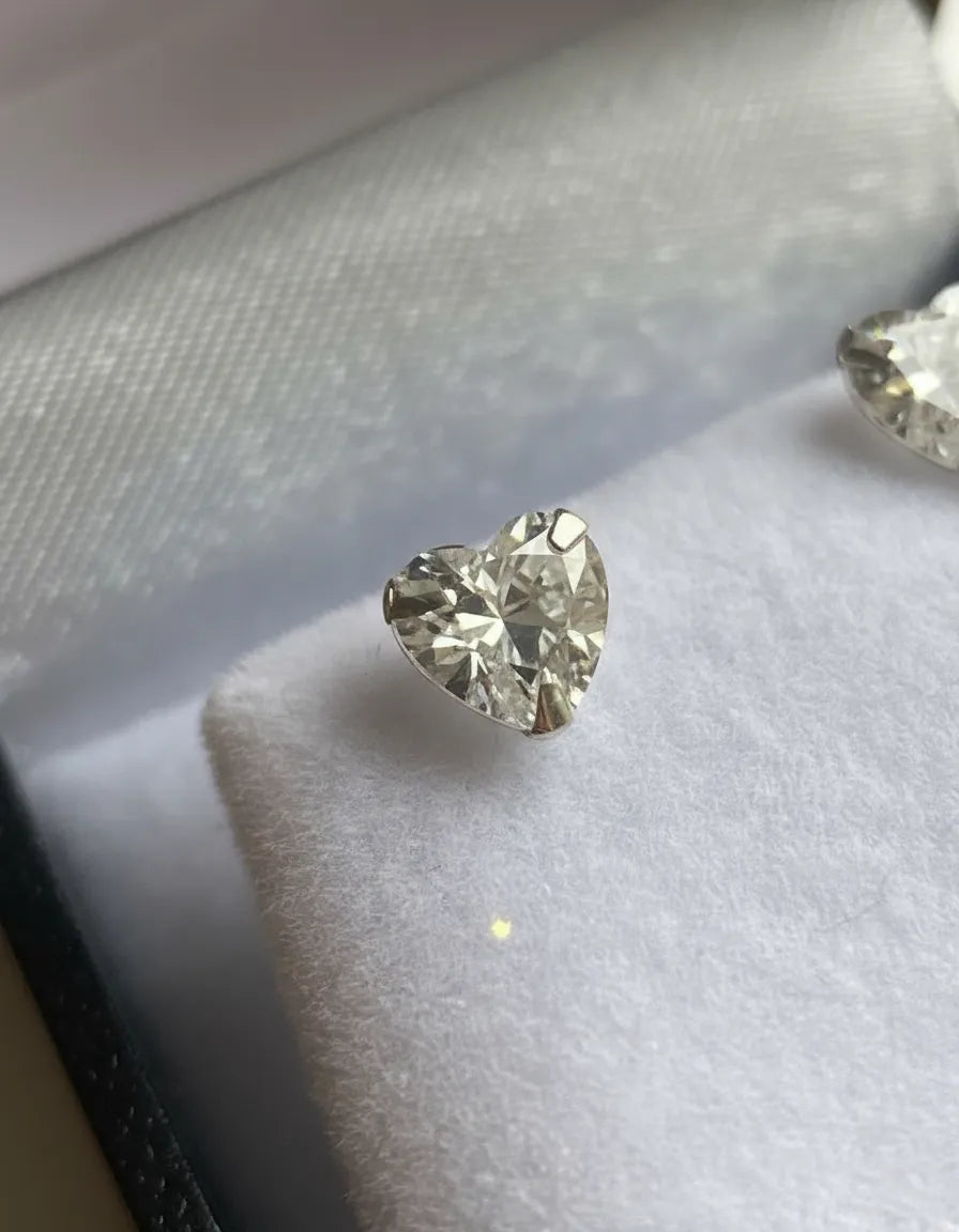 Aros Punto de Luz Corazon Plata 925