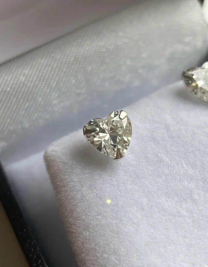 Aros Punto de Luz Corazon Plata 925