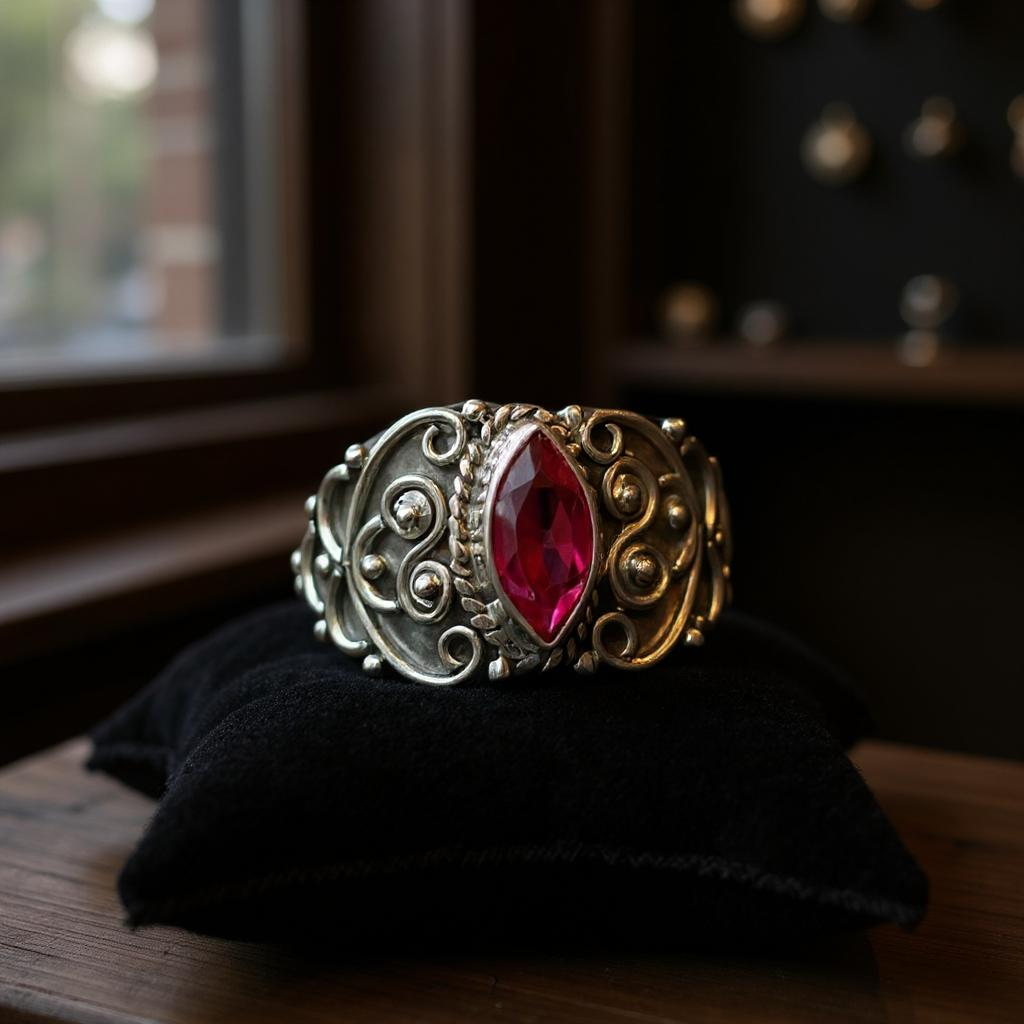Aphros — Anillo de Rubelita Rosa Natural en Plata 925 - Joyas Velardi