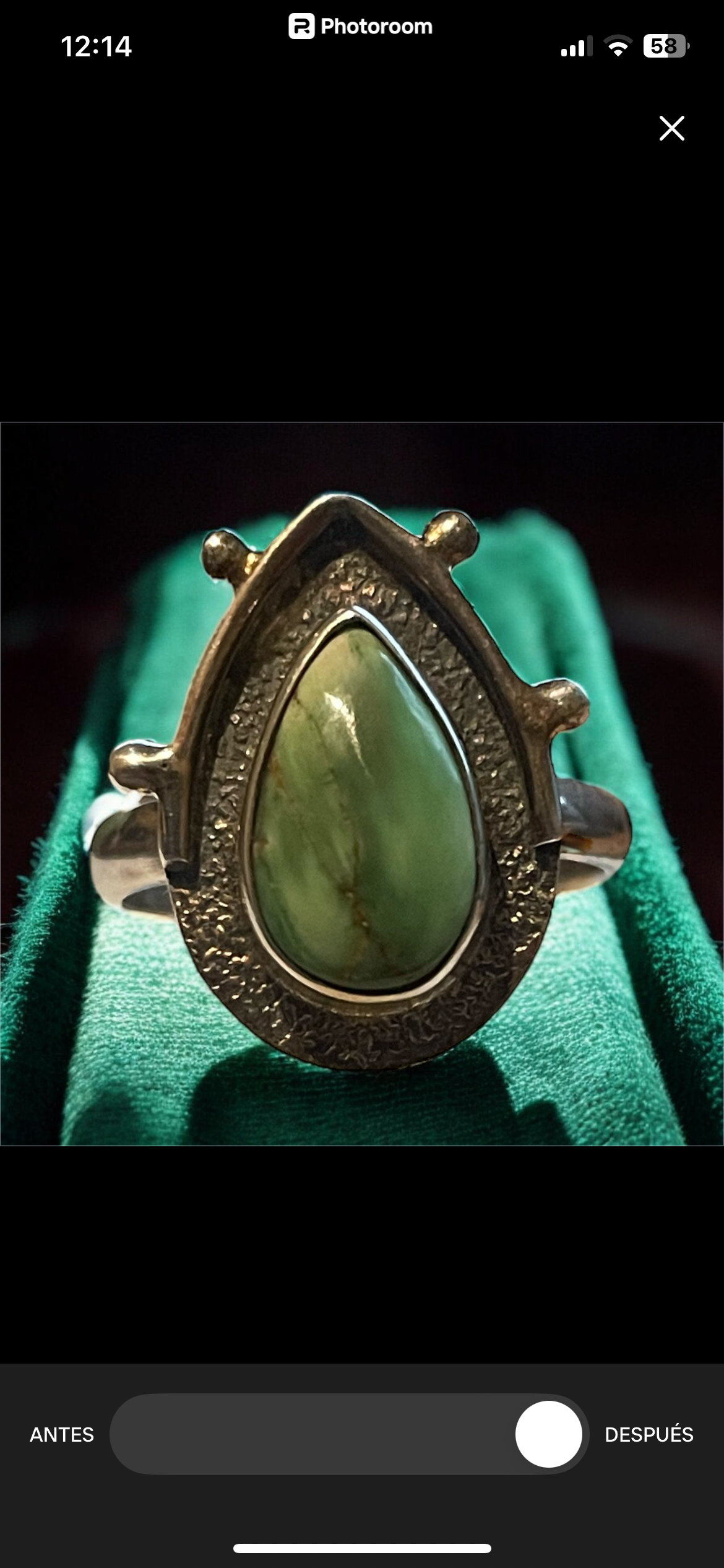 Anillo Sylvaë Variscita y Plata - Joyas Velardi
