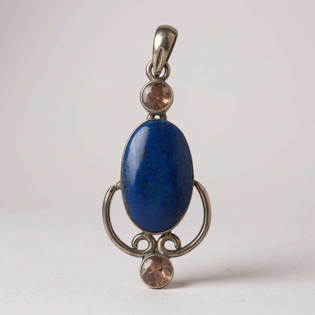 Colgante “Anaraë Lapislázuli y Morganita Plata 925 - Joyas Velardi