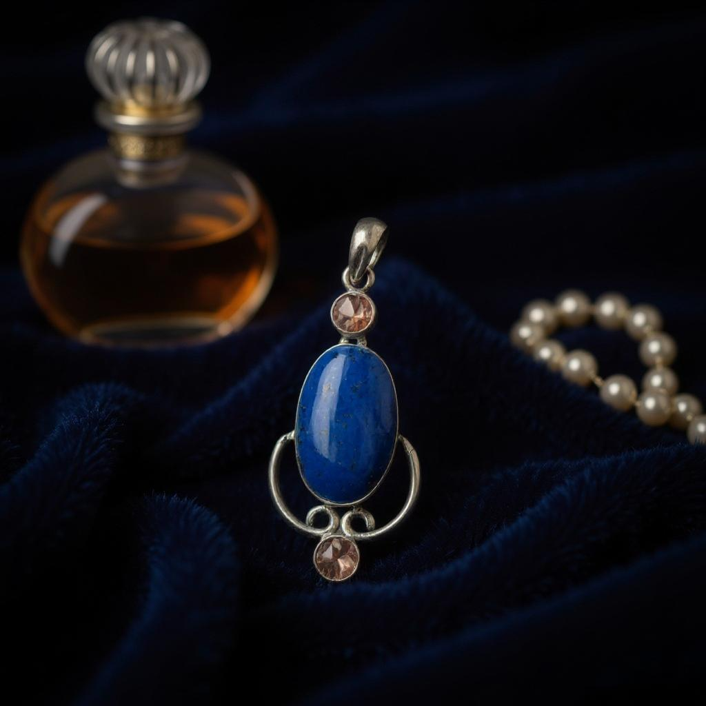 Colgante “Anaraë Lapislázuli y Morganita Plata 925 - Joyas Velardi