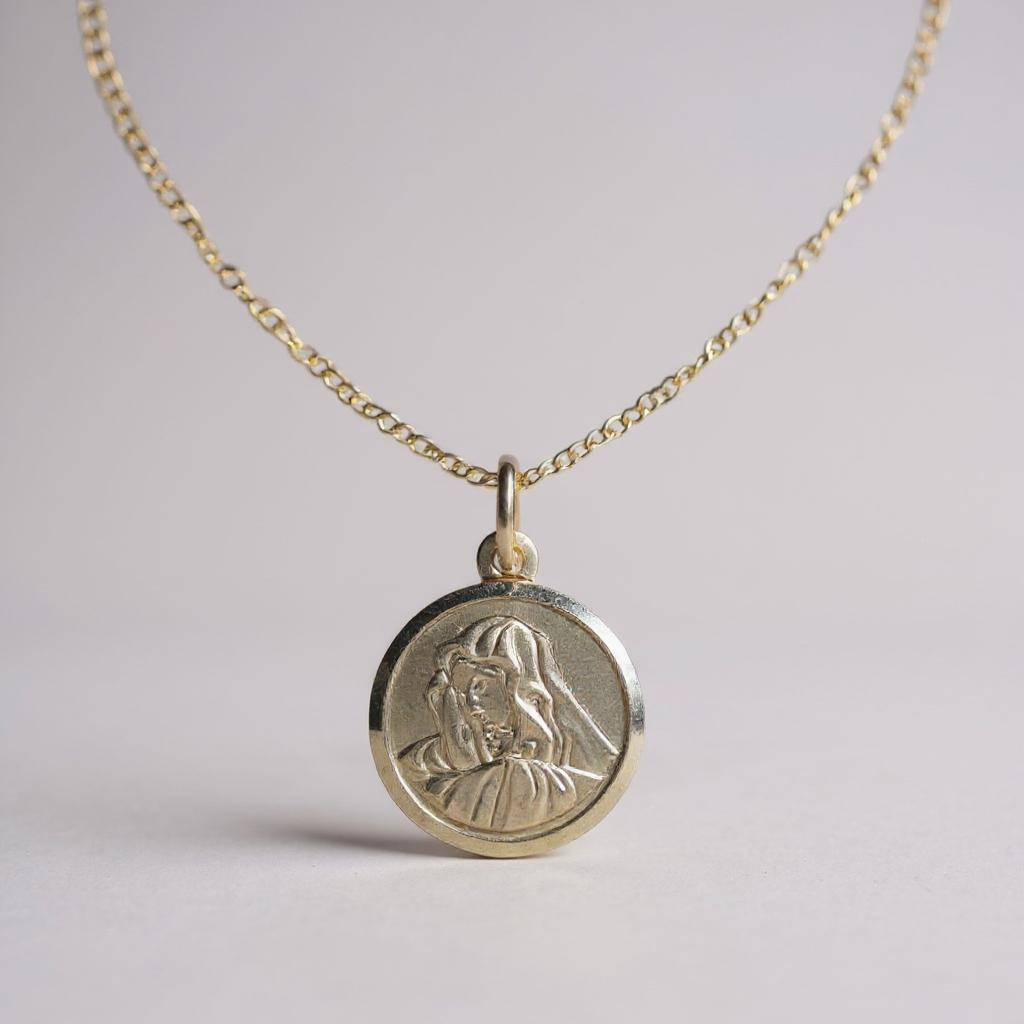 Medalla Virgen Maria Plata 925