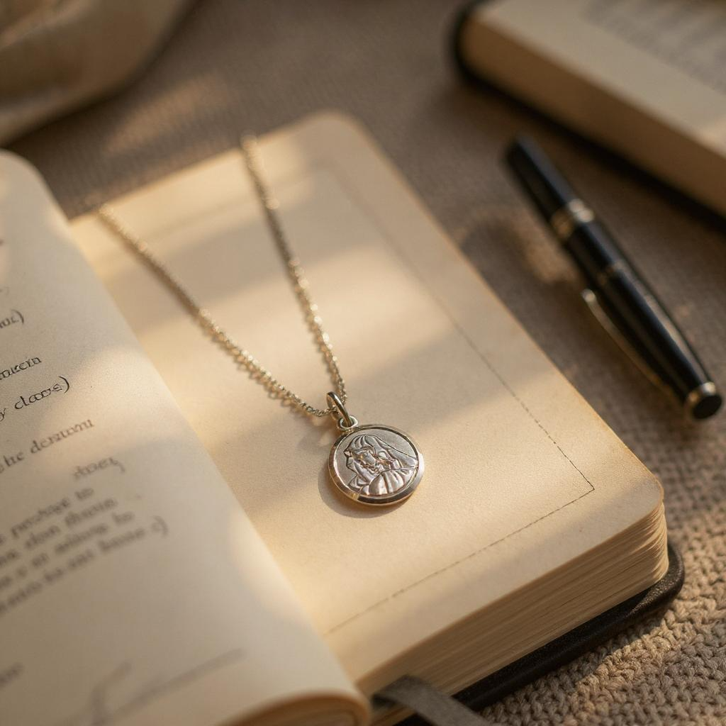 Medalla Virgen Maria Plata 925