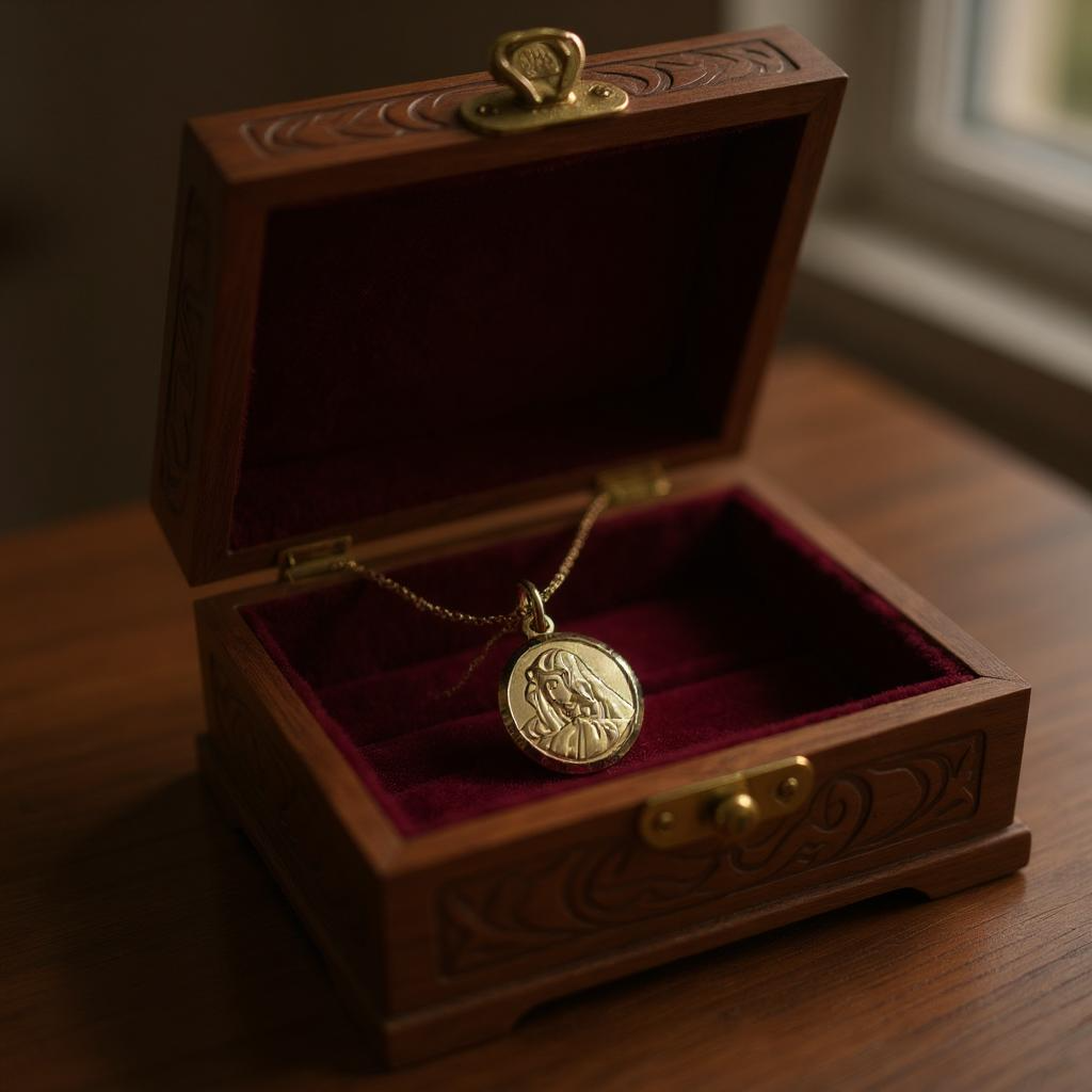 Medalla Virgen Maria Plata 925