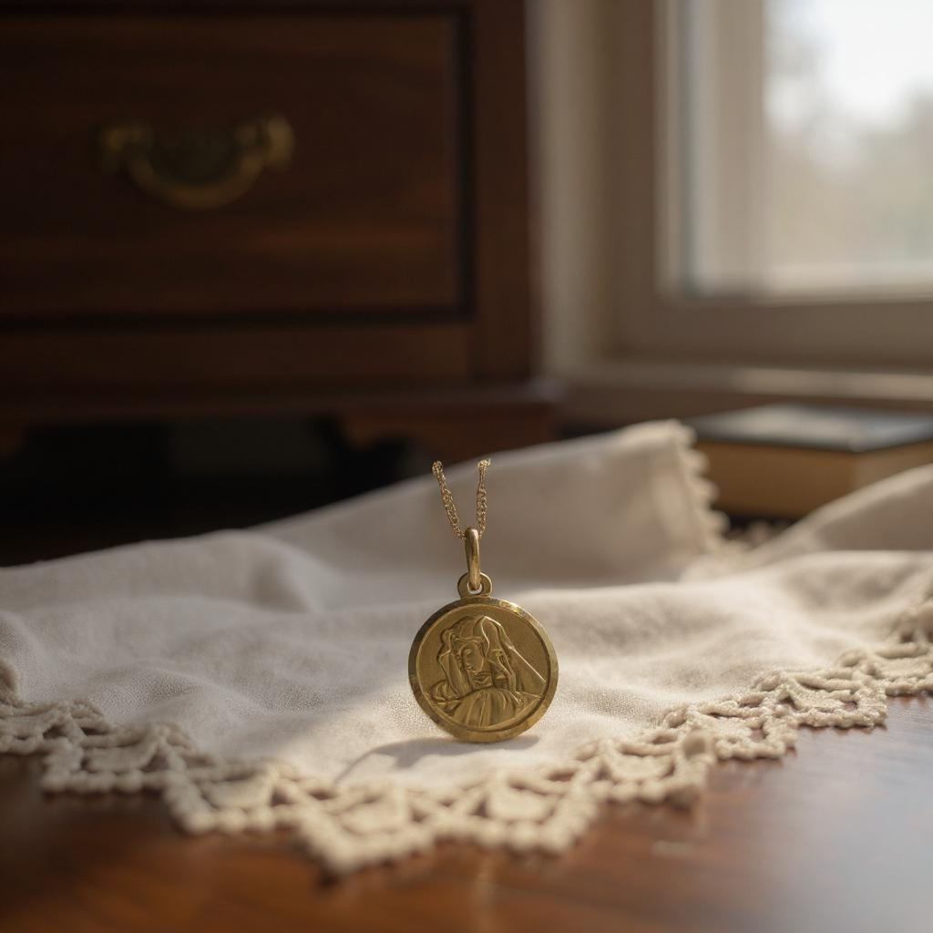 Medalla Virgen Maria Plata 925