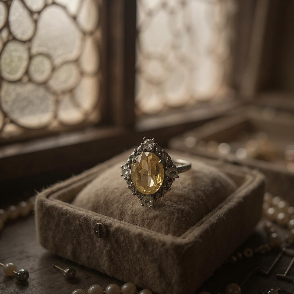 Anillo Thorin - Citrino y Aguamarina Plata 925