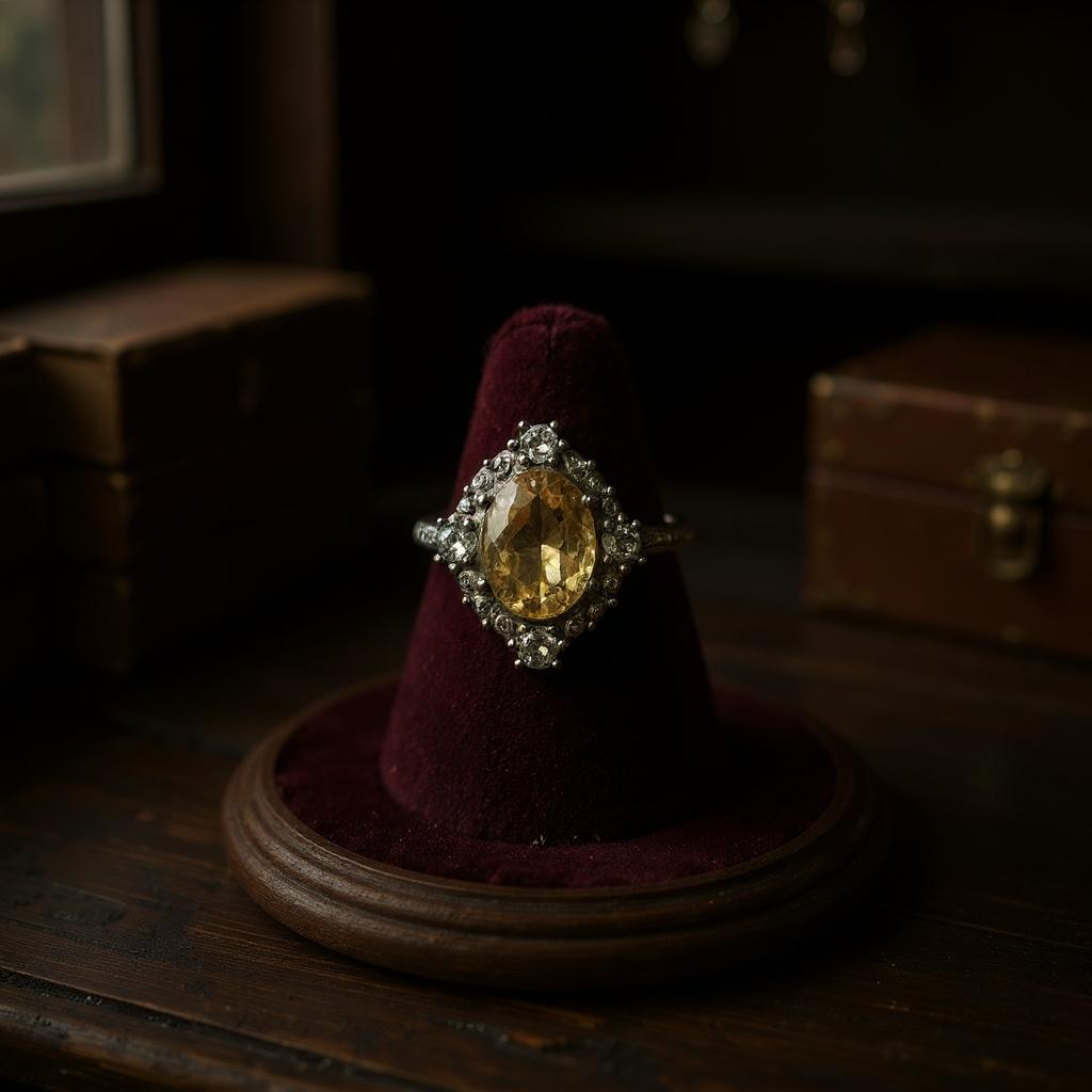 Anillo Thorin - Citrino y Aguamarina Plata 925
