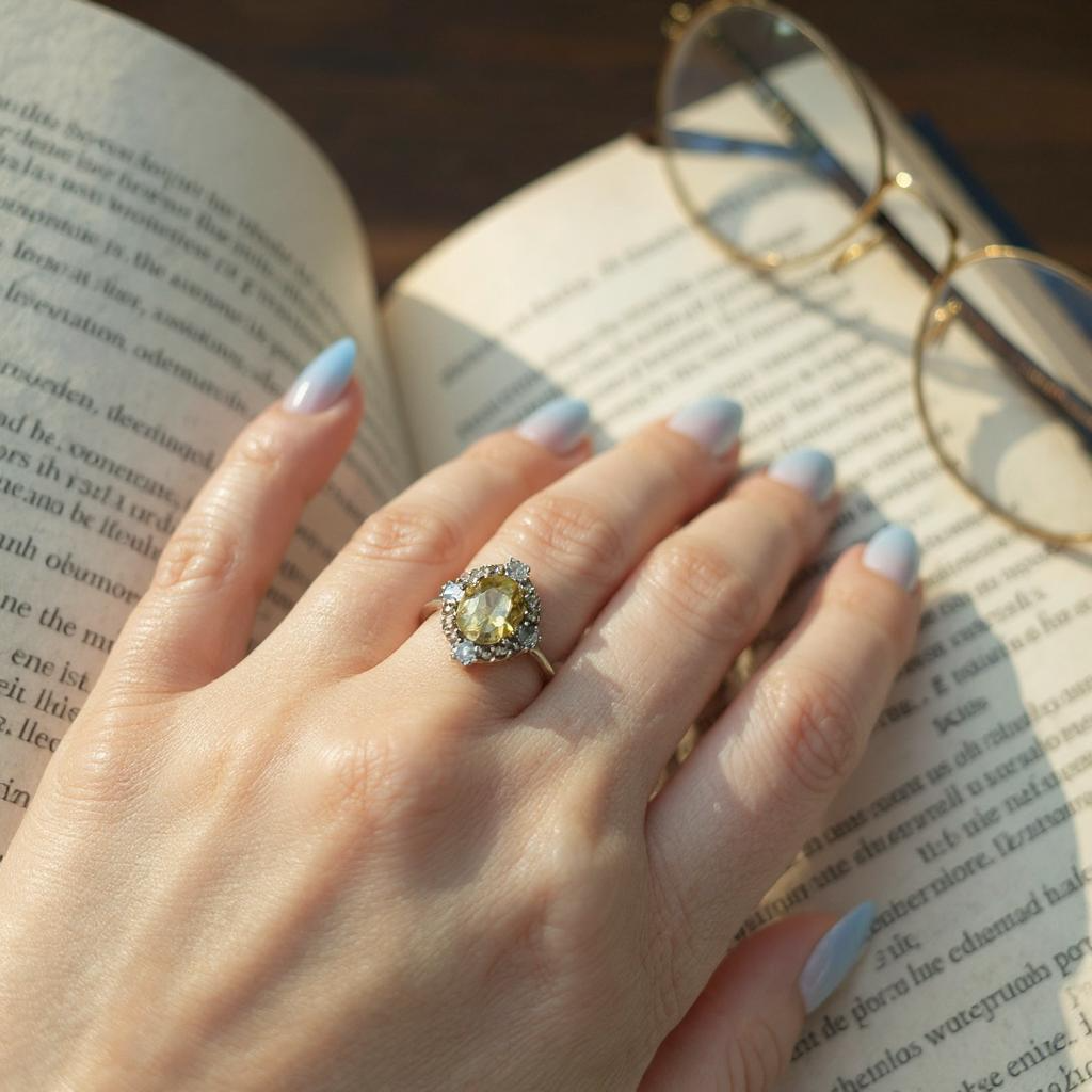 Anillo Thorin - Citrino y Aguamarina Plata 925