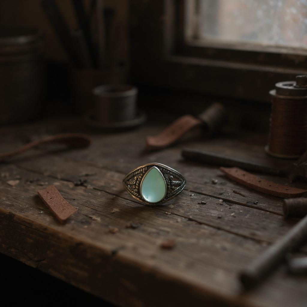 Anillo Crisoprasa natural Plata 925