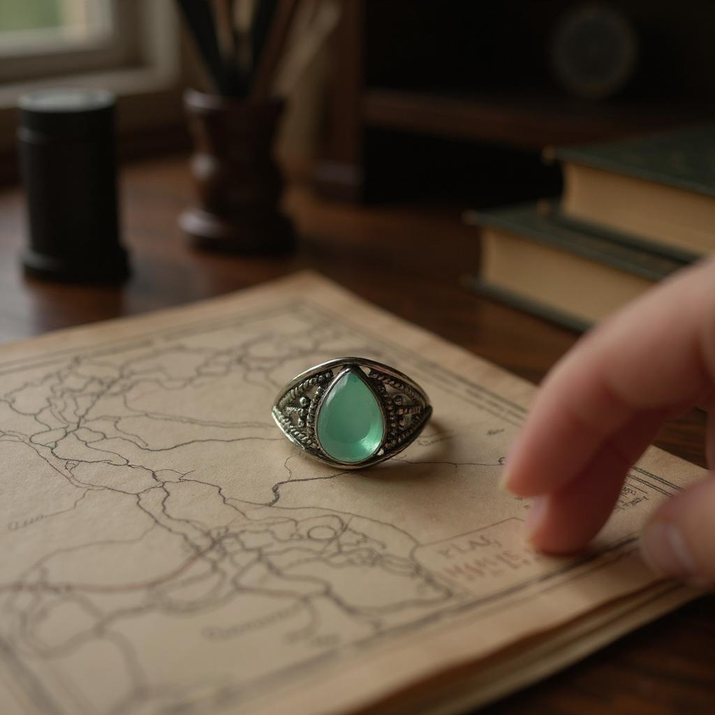 Anillo Crisoprasa natural Plata 925