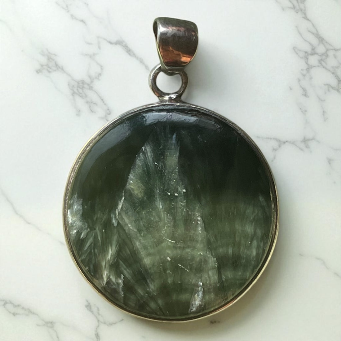 Colgante medallón de Serafinita de Rusia - Plata 925