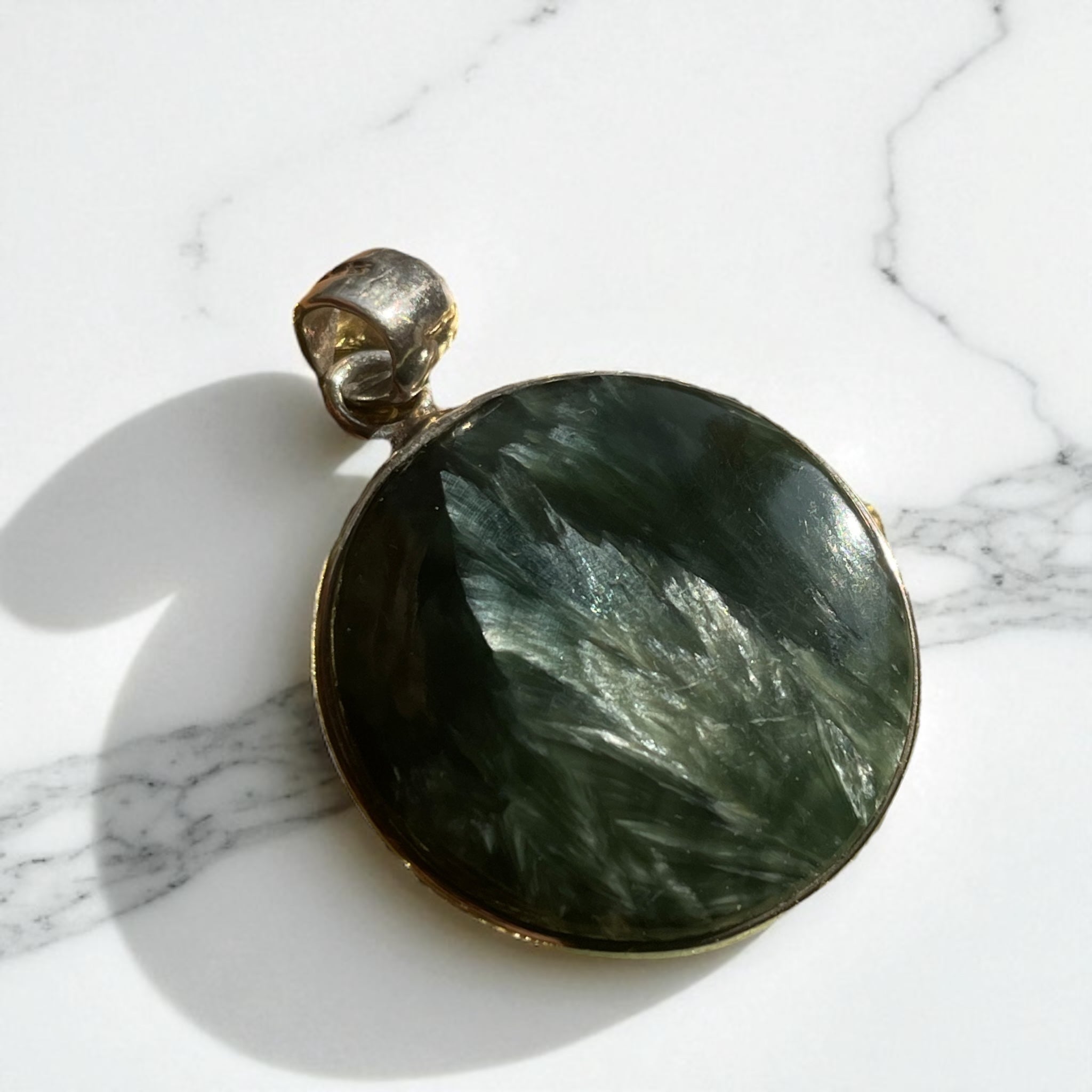 Colgante medallón de Serafinita de Rusia - Plata 925