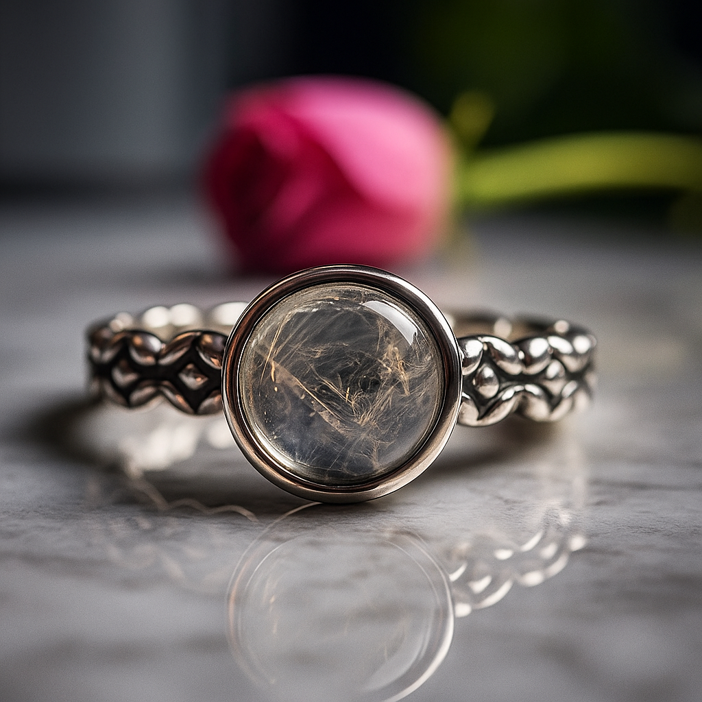 Anillo Piedra Luna Arcoíris de la India Plata 925 - Moonvail